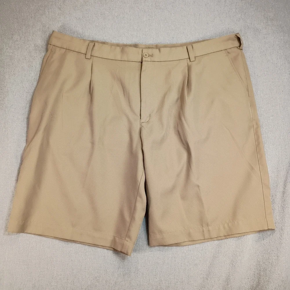 Nike Golf Mens 42 Khaki Shorts Dri Fit Pleated Performance 11